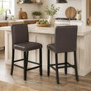 Bar Stools with Back Set of 2 - 25.5" Counter Height