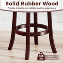 Set of 2 Counter Height Swivel Barstools with High Backs and Footrests