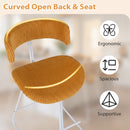 Set of 2 Counter Height Stools 25 Inch Armless Barstools with Padded Seat and Footrest