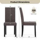 Set of 2 Dining Chair Mid-Century Modern Fabric Upholstered Parson Chairs