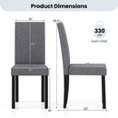 Set of 2 Dining Chair Mid-Century Modern Fabric Upholstered Parson Chairs