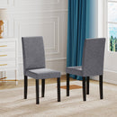 Set of 2 Dining Chair Mid-Century Modern Fabric Upholstered Parson Chairs