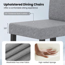 Set of 2 Dining Chair Mid-Century Modern Fabric Upholstered Parson Chairs
