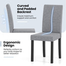 Set of 2 Dining Chair Mid-Century Modern Fabric Upholstered Parson Chairs
