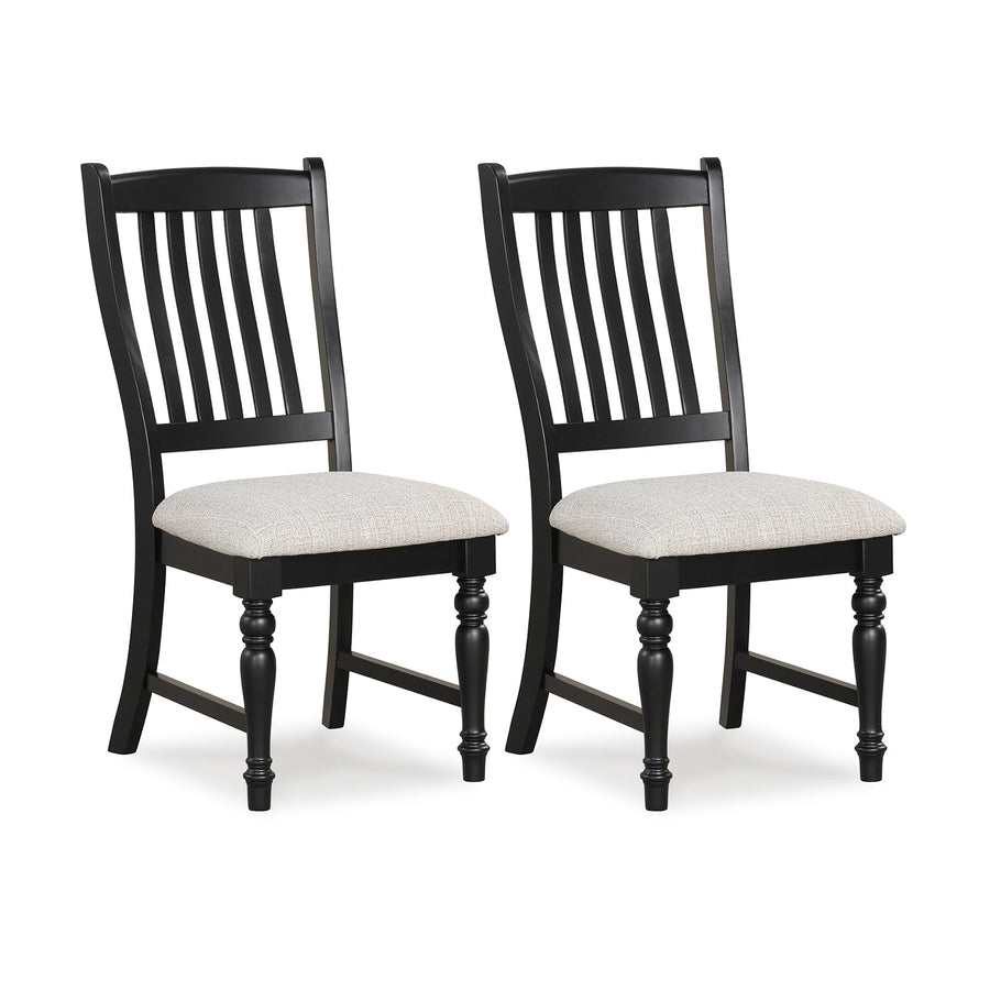Set of 2 Dining Chairs Kitchen Side Chair with Solid Wood Legs