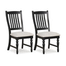 Set of 2 Dining Chairs Kitchen Side Chair with Solid Wood Legs