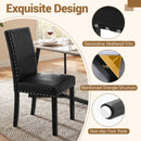 Set of 4 Dining Chairs with Solid Rubber and Wood Legs