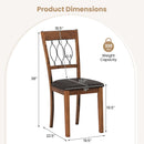 Set of 2 Dining Chair Fabric/Faux Leather Upholstered with Padded Seat