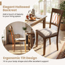 Set of 2 Dining Chair Fabric/Faux Leather Upholstered with Padded Seat