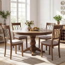 Set of 2 Dining Chair Fabric/Faux Leather Upholstered with Padded Seat