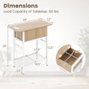 End Table Set with Charging Station & Hidden Compartment
