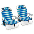 Folding Beach Chair with 4-Position Adjustable Backrest