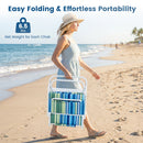 Folding Beach Chairs Set of 2 with Padded Seat