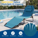 Set of 2 Folding Face Down Tanning Chair with Face Hole 3 Removable Pillows