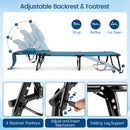 Set of 2 Folding Face Down Tanning Chair with Face Hole 3 Removable Pillows