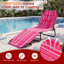 Set of 2 Folding Face Down Tanning Chair with Face Hole 3 Removable Pillows