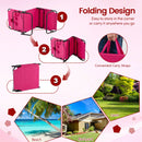 Set of 2 Folding Face Down Tanning Chair with Face Hole 3 Removable Pillows