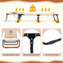 Set of 2 Folding Face Down Tanning Chair with Face Hole 3 Removable Pillows