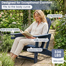HDPE Adirondack Chairs Set of 2 with Cup Holders