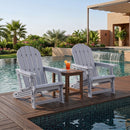 HDPE Adirondack Chairs Set of 2 with Cup Holders