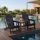 HDPE Adirondack Chairs Set of 2 with Cup Holders
