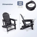 HDPE Adirondack Chairs Set of 2 with Cup Holders