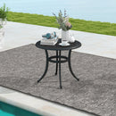 Aluminum Patio Side Tables Set of 2 with Adjustable Feet