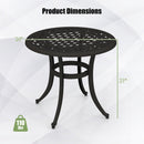Aluminum Patio Side Tables Set of 2 with Adjustable Feet