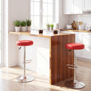 Height Adjustable Swivel Bar Stool Set of 2 - Red