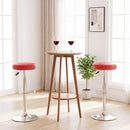 Height Adjustable Swivel Bar Stool Set of 2 - Red