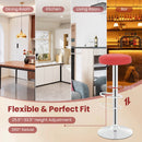 Height Adjustable Swivel Bar Stool Set of 2 - Red