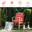 High Back Chair Cushion Set with Adjustable Height (2-Pack)