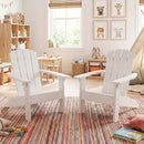Set of 2 Kid's Adirondack Chair with with High Backrest and Armrests