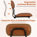 Dining Chairs Set of 2 with Ergonomic Back and Metal Legs