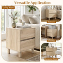 Wooden End Tables Set of 2 with Storage Drawers
