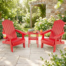 Folding Adirondack Chairs Set of 2 with Adjustable Backrest