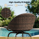 Swivel Patio Bar Stools Set of 2 with Rattan Seat 400 LBS