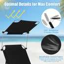 Set of 2 Portable Reclining Chair with 5 Adjustable Positions