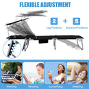Set of 2 Portable Reclining Chair with 5 Adjustable Positions