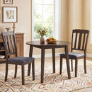 Set of 2 Rubber Wood Dining Room Chairs with Comfortable Backrest
