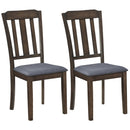Set of 2 Rubber Wood Dining Room Chairs with Comfortable Backrest