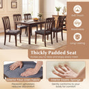 Set of 2 Rubber Wood Dining Room Chairs with Comfortable Backrest