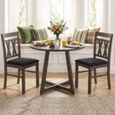 Upholstered Dining Chairs Set of 2 - Linen Style Gray