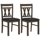 Upholstered Dining Chairs Set of 2 - Linen Style Gray