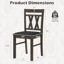 Upholstered Dining Chairs Set of 2 - Linen Style Gray