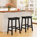 Saddle-Seat Counter Height Stools Set of 2 with Footrests