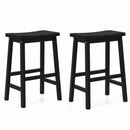 Saddle-Seat Counter Height Stools Set of 2 with Footrests
