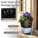Square Taper Planter with Self-Watering System - Set of 2