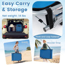 Set of 2 Tanning Chairs with Face Arm Holes Portable with 4-Level Backrest