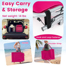 Set of 2 Tanning Chairs with Face Arm Holes Portable with 4-Level Backrest